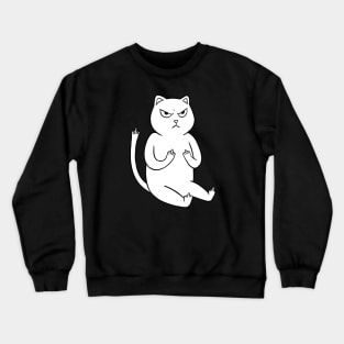 Cat middle fingers Crewneck Sweatshirt